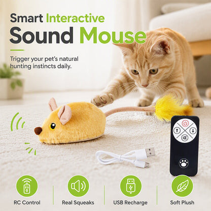 📢📢50% DE RÉDUCTION !! ⏰Jouet Interactif en Peluche Couinante pour Chat