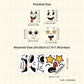 📢📢50% DE RÉDUCTION !! ⏰4 Planches de Stickers Visages Rigolos Smiley