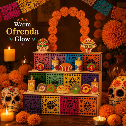 📢📢50% DE RÉDUCTION !! ⏰ Autel Ofrenda en Bois 3 Étages – Jour des Morts