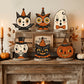 📢📢50% DE RÉDUCTION !! ⏰ Figurines Halloween Vintage en Bois – Décoration de Bureau