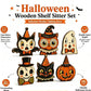 📢📢50% DE RÉDUCTION !! ⏰ Figurines Halloween Vintage en Bois – Décoration de Bureau