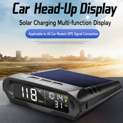 ⏳Offre Limitée 50% de Réduction⏰ Affichage Tête Haute GPS Solaire pour Voiture🚅
