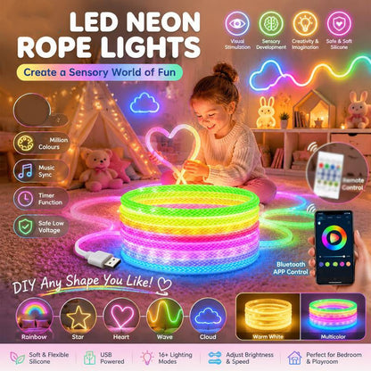 📢📢50% DE RÉDUCTION !! ⏰ Guirlande Néon LED Tressée Écaille de Dragon