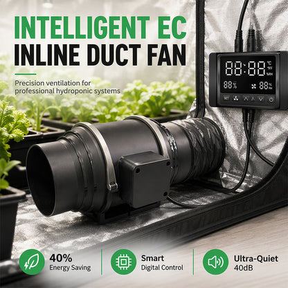 💨 50% DE RÉDUCTION ! ⚡ Ventilateur de Conduit EC Encastré – Contrôleur Intelligent, Haute Efficacité & Flux d’Air Précis – Pour Salles de Culture & Ventilation 🏠