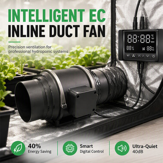 💨 50% DE RÉDUCTION ! ⚡ Ventilateur de Conduit EC Encastré – Contrôleur Intelligent, Haute Efficacité & Flux d’Air Précis – Pour Salles de Culture & Ventilation 🏠