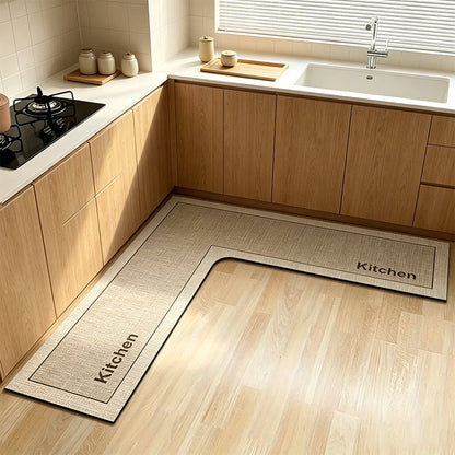 🎉2026 Soldes Plus de 17 000 Vendus ! 🖕50% DE RÉDUCTION ! 🧉💧 Tapis de Sol de Cuisine Antidérapant Séchage Rapide en L — Absorbe Eau & Huile, Ne Glisse Pas, Confort Optimal pendant la Cuisine. 🏠