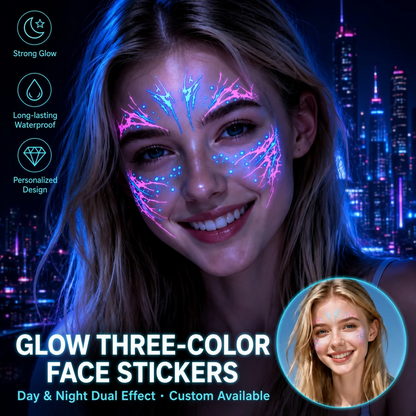 ⏳ Offre limitée : -50 % ⏰Autocollants de tatouage lumineux pour le visage d'Halloween