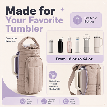 🥤 OFFRE LIMITÉE −50% ! ✨ Sac Porte-Bouteille Portable avec Bandoulière – Mains Libres, Multi-Poches, Idéal Outdoor ✨