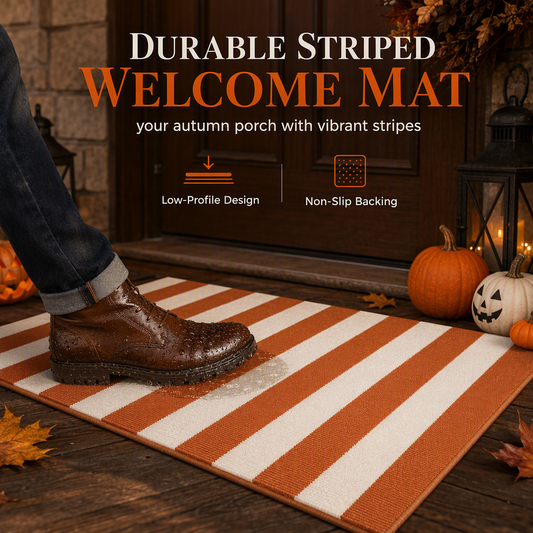 🚻 OFFRE LIMITÉE −50% ! ✨ Tapis de Porte Rayé Antidérapant – Résistant aux Taches, Durable, Multi-Tailles ✨