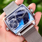 ⌚ PROMO FLASH : 50% DE RÉDUCTION ! Montre Carrée Lumineuse pour Hommes – Double Chronographe & Affichage Phosphorescent for Précision Jour et Nuit ✨