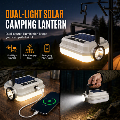 💡 PROMO FLASH : 50% DE RÉDUCTION ! Lanterne de Camping Solaire à LED – Rechargeable & Powerbank Intégré for Éclairage et Charge en Plein Air ✨