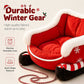 🔥 Offre Spéciale de Noël – Répandez la Joie & Économisez Gros ! 🎄🎁 Lit Traîneau de Noël pour Animaux avec Coussin Amovible