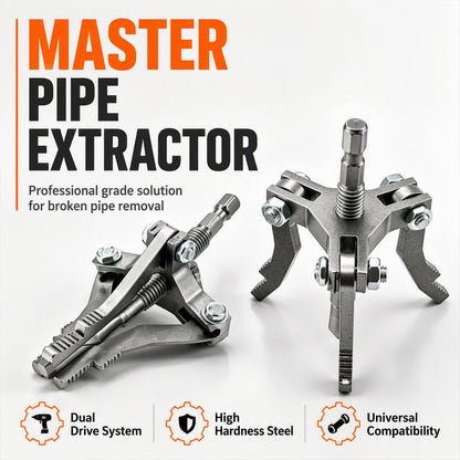 Universal 3-Jaw Broken Pipe Extractor for Hand Drills