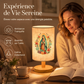⚡ PROMO FLASH : 50% DE RÉDUCTION ! Lampe de table en bois à motif de la Vierge Marie