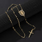 ✝️ PROMO FLASH : 50% DE RÉDUCTION ! Collier Chapelet avec Croix et Perles – Motif Vierge Marie & Finition Dorée for Un Élégant Accessoire Intemporel ✨📿