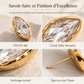 💎 PROMO FLASH : 50% DE RÉDUCTION ! Boucles d'Oreilles en Cristal Taille Marquise – Plaqué Or 18 Carats & Acier Titane for Un Éclat Quotidien ✨👗