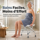 🪑🚿 -60% ! 🛡️Chaise de Douche Pliable Robuste – Hauteur Réglable, Assise Incurvée & Pieds Antidérapants.