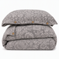 Linen Texture Pure Cotton Bedding Set with Retro Button Closure Class A Thickened High Density Duvet Cover and Sheet
