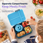 Sealed Food Grade Kids Bento Lunch Box Set with Soup Bowl 4 Compartment Lunch Container for School Students