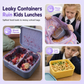 Sealed Food Grade Kids Bento Lunch Box Set with Soup Bowl 4 Compartment Lunch Container for School Students