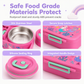 Sealed Food Grade Kids Bento Lunch Box Set with Soup Bowl 4 Compartment Lunch Container for School Students