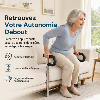 🔥🛍️ -50% ! 🛋️Barre d'appui de canapé pour personnes âgées, cadre de support en acier inoxydable pour aider à se lever du canapé, aide à la mobilité