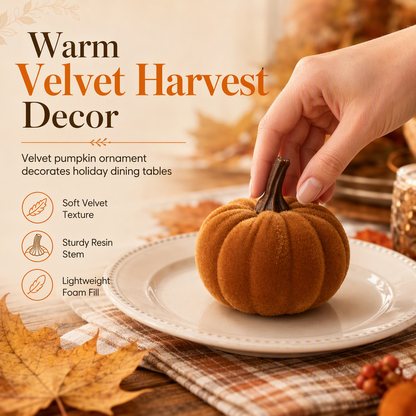 Velvet Pumpkins for Halloween & Thanksgiving
