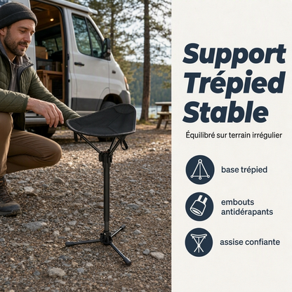 🪑 PROMO FLASH : 50% DE RÉDUCTION ! Tabouret Pliant Compact – Trépied Stable & Réglage Rapide for Une Assise Pratique Partout en Extérieur 🏕️✨