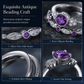 💍 Bague Femme Micro-Pavée Zircon : Double Anneau Vintage, Gemme AAA, Empilable