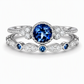 💍 Bague Femme Micro-Pavée Zircon : Double Anneau Vintage, Gemme AAA, Empilable