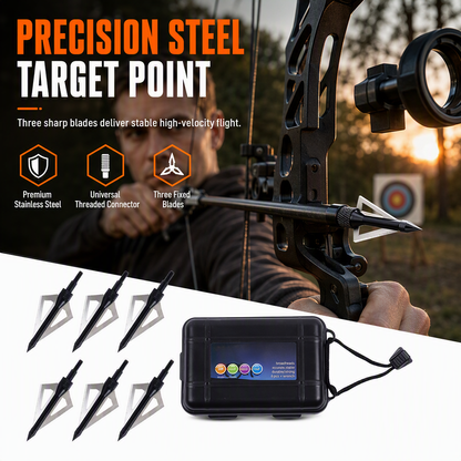 ⏳🔥LIMITED-TIME 50% OFF! ⏰6/12 Piece Emerald Archery Arrows Set with Storage Box Universal for Recurve and Compound Bows🏹