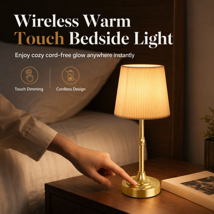 📢📢50% DE RÉDUCTION !! ⏰ Lampe de Chevet LED Rechargeable en Tissu et Métal avec Commande Tactile, Batterie 5200 mAh, USB, Lumière Chaude Atmosphère Nuit