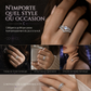 🌙 -50 % ! ✨ Bague vintage gothique en pierre de lune croissant – finition platine, sertissage à griffes en forme de V, pavé brillant et confort ergonomique – élégance mystique pour tous les jours 💍