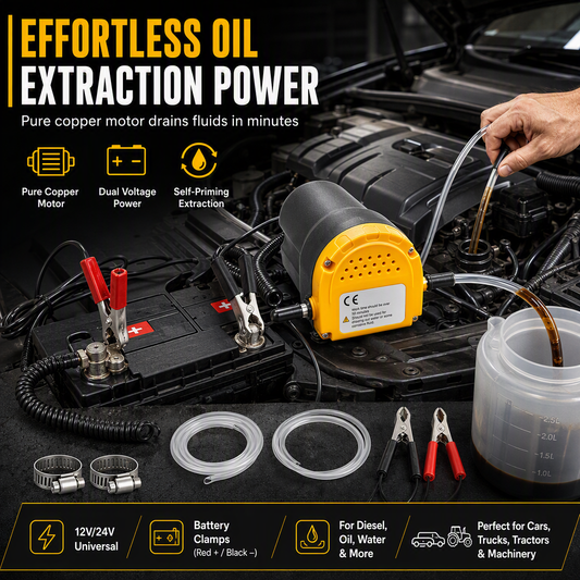 📢📢50% DE RÉDUCTION !! ⏰ Pompe de Transfert Électrique Auto-Amorçante Portable 12V / 24V – Micro Extracteur de Diesel et Huile pour Voitures
