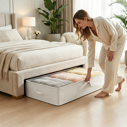 📢📢50% DE RÉDUCTION !! ⏰ Sac de Rangement Pliable sous le Lit avec Couvercle Zippé