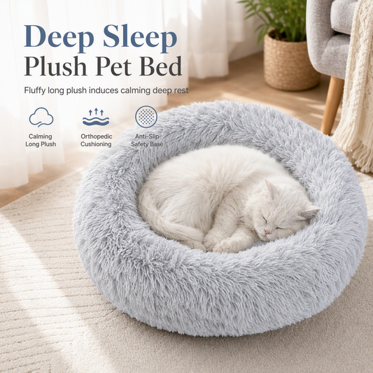 📢📢50% DE RÉDUCTION !! ⏰ Nid Rond Douillet en Peluche pour Animaux