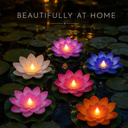 🪷 Économisez 50 % ! 💡 Lumières flottantes en forme de lotus – Étanches, à LED et prêtes à être mises dans un bassin