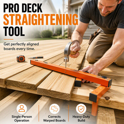 Multi-Angle Deck Straightener and Wood Board Adjuster Flooring Tool for Woodworking