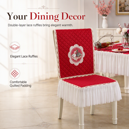 ⏳ Offre limitée −50% ⏰ Set Nappe et Housses de Chaise de Salle à Manger Minimaliste Moderne – Protection Table & Coussin de Chaise
