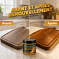 🐝🪵 Baume d'Entretien pour Planches à Découper – Cire d'Abeille Naturelle, Contact Alimentaire et Nutrition Intense