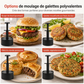 🍔🥩 Presse à Hamburgers Ronde et Moule à Galettes – Ressort à Rappel, Démoulage Facile et Forme Parfaite