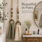 🧺🌸 Porte-serviette décoratif en perles – Perles en céramique, corde en jute et anneau en bois, une touche bohème et naturelle pour votre salle de bain ou cuisine 🏡