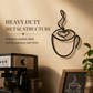 Creative Metal Coffee Cup Wall Art 20.3cm Height Hanging Iron Decor for Home Cafe Indoor Wall Decoration