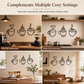 Creative Metal Coffee Cup Wall Art 20.3cm Height Hanging Iron Decor for Home Cafe Indoor Wall Decoration