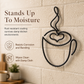 Creative Metal Coffee Cup Wall Art 20.3cm Height Hanging Iron Decor for Home Cafe Indoor Wall Decoration