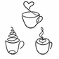 Creative Metal Coffee Cup Wall Art 20.3cm Height Hanging Iron Decor for Home Cafe Indoor Wall Decoration