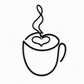 Creative Metal Coffee Cup Wall Art 20.3cm Height Hanging Iron Decor for Home Cafe Indoor Wall Decoration