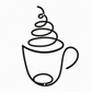 Creative Metal Coffee Cup Wall Art 20.3cm Height Hanging Iron Decor for Home Cafe Indoor Wall Decoration