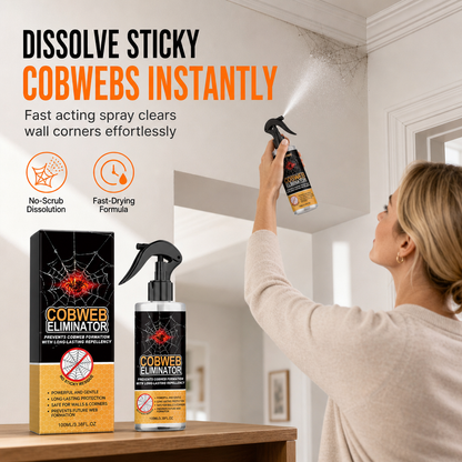 📢📢50% DE RÉDUCTION !! ⏰Spray Anti-Toiles d’Araéignée & Nettoyant Mural pour Plafonds, Coins et Surfaces – Sans Abrasion