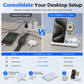 15W Foldable 3 in 1 Magnetic Wireless Charging Station and Desktop Phone Stand